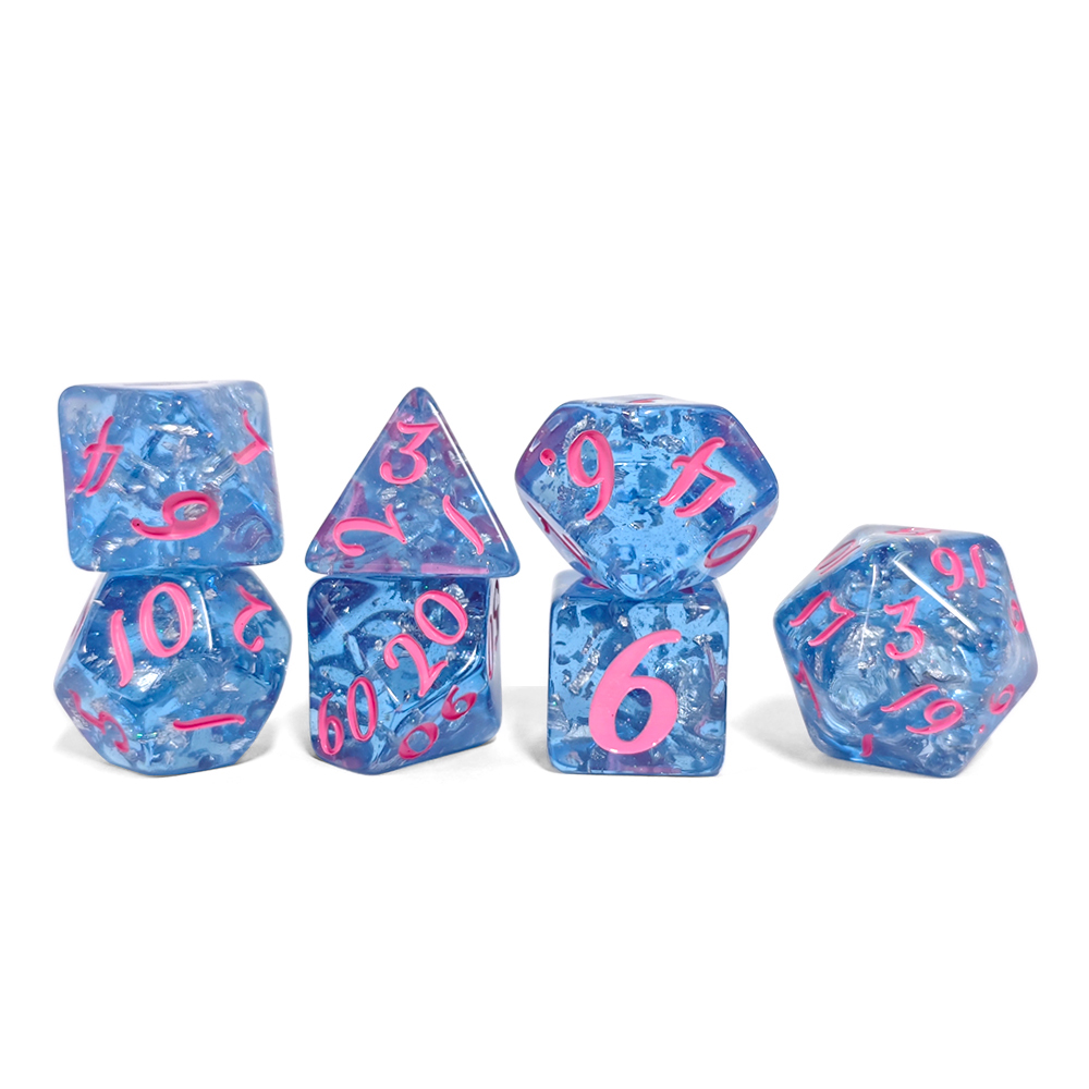 7Pcs/set Blue Color Resin Dice - Kids Toys Entertainer review and price