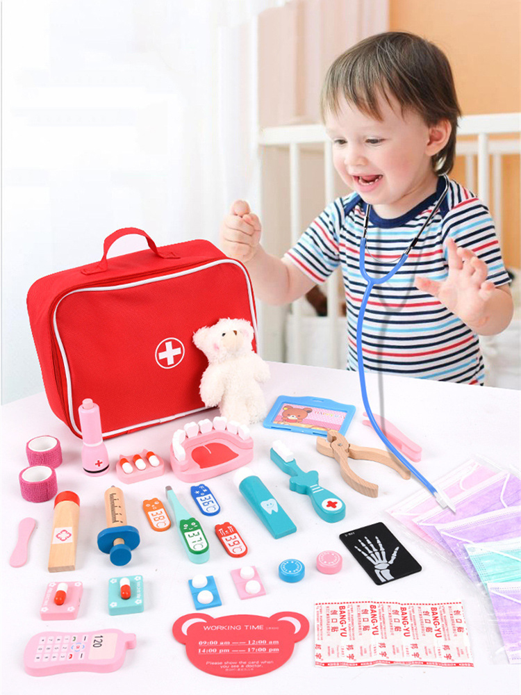 Pretend Play Doctor Toys Woode - Kids Toys Doctor Set review and price