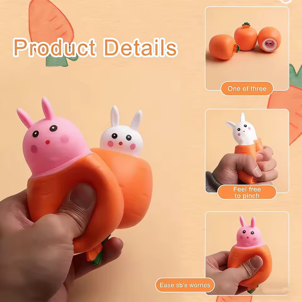 Cute Carrot Rabbit Squeeze Toy - Kids Toys Unique review and price