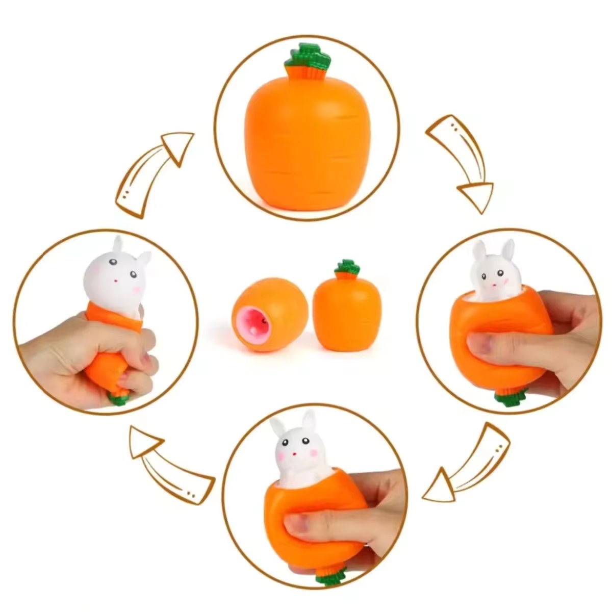 Cute Carrot Rabbit Squeeze Toy - Kids Toys Unique review and price