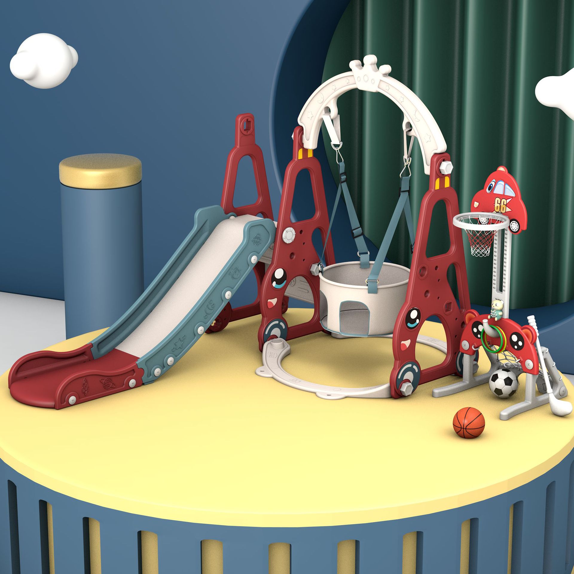 7-in-1 Kids Slide Swing Combin - Kids Toys Entertainer review and price