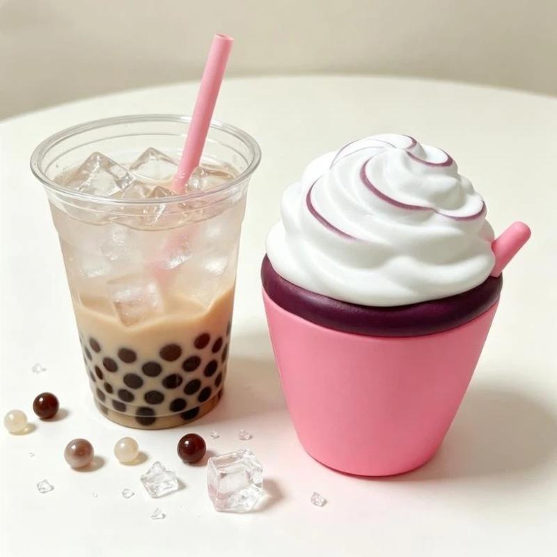 Soft Anti-Stress Milk Tea Cup  - Kids Toys Entertainer review and price