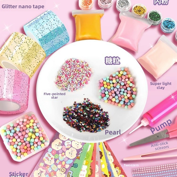 Glitter Nano Glue Set Bubble B - Slime Making Kit review and price